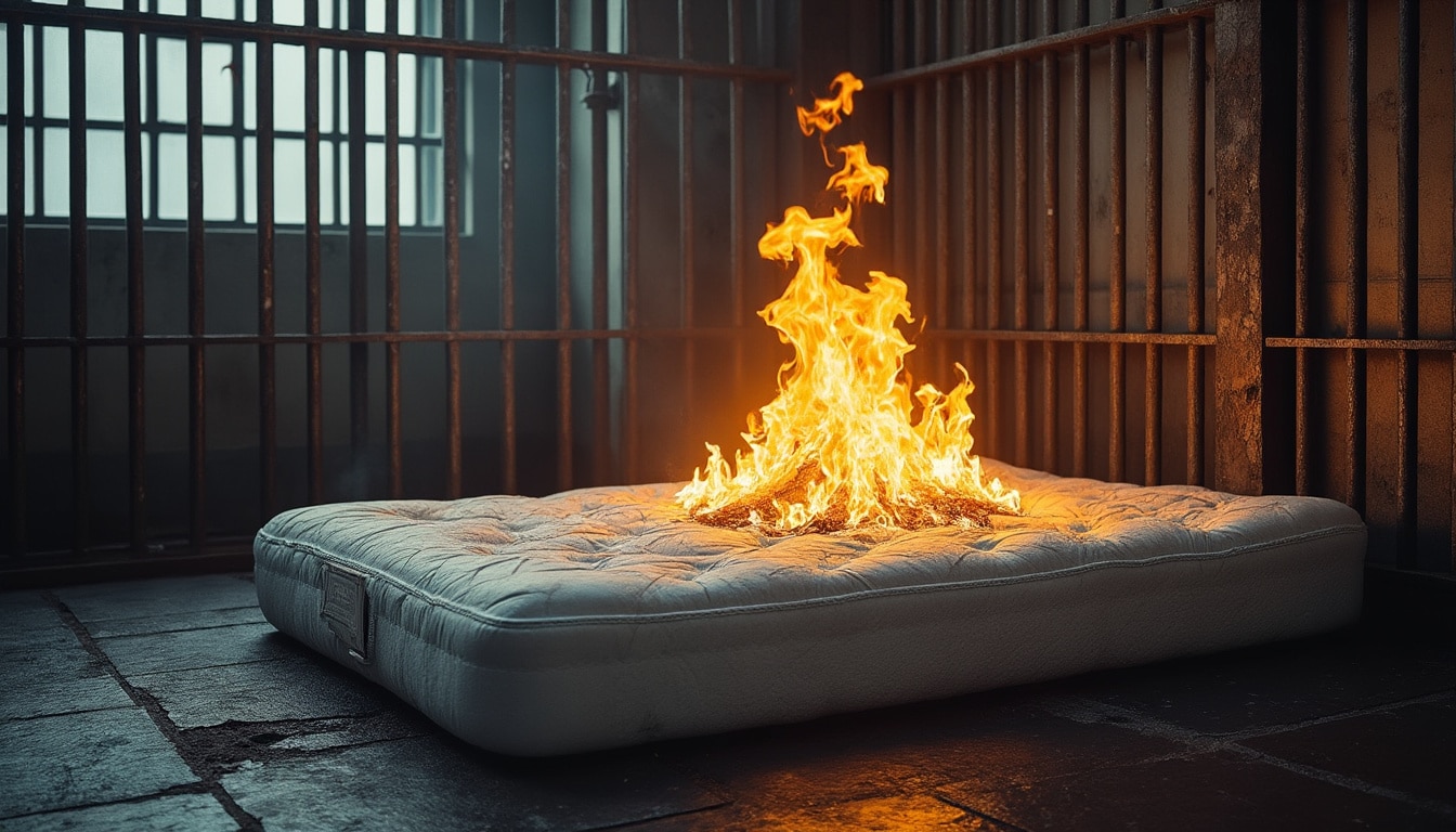 découvrez l'incident d'un matelas qui s'embrase au cœur de la maison d'arrêt d'agen, révélant les défis de la sécurité dans les établissements pénitentiaires. un événement marquant qui soulève des questions sur les conditions de vie et de sécurité des détenus.