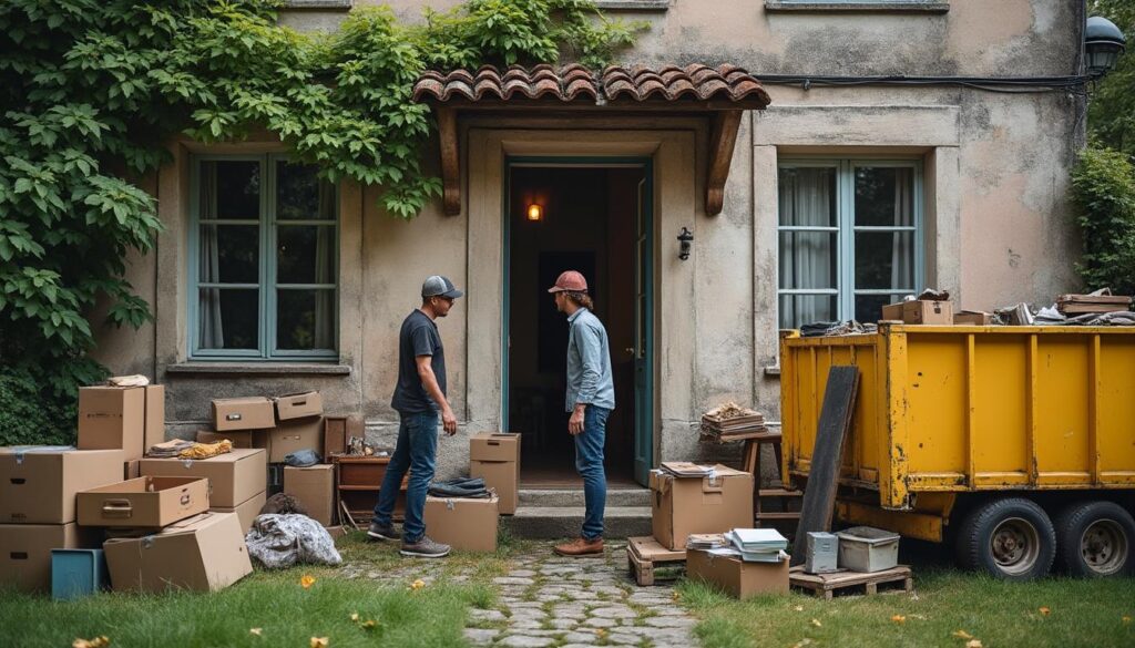 Location d'une benne pour vider une maison : guide complet et conseils