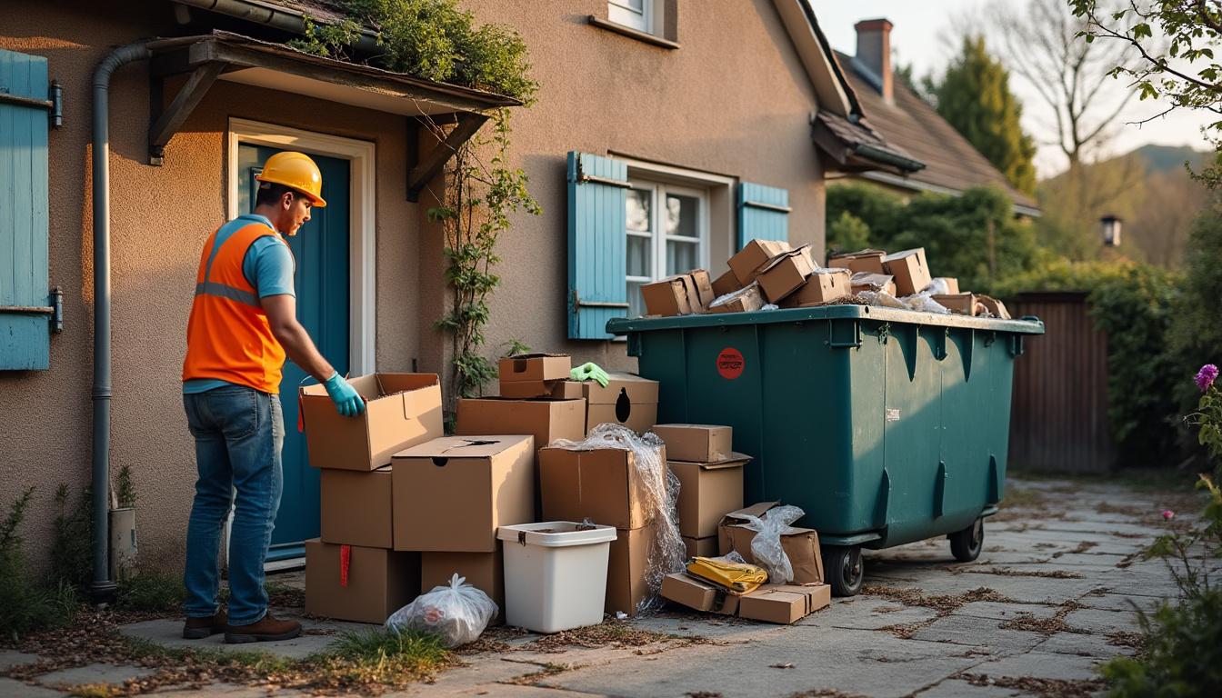Illustration: Comprendre la location d’une benne adaptée au débarras de maison