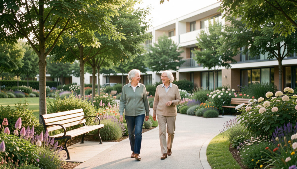 Bien choisir une résidence pour seniors avec parc